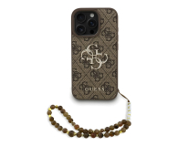 Guess 4G Strap 4G Classic Logo do iPhone 16 Pro brązowy - 1365502 - zdjęcie 1